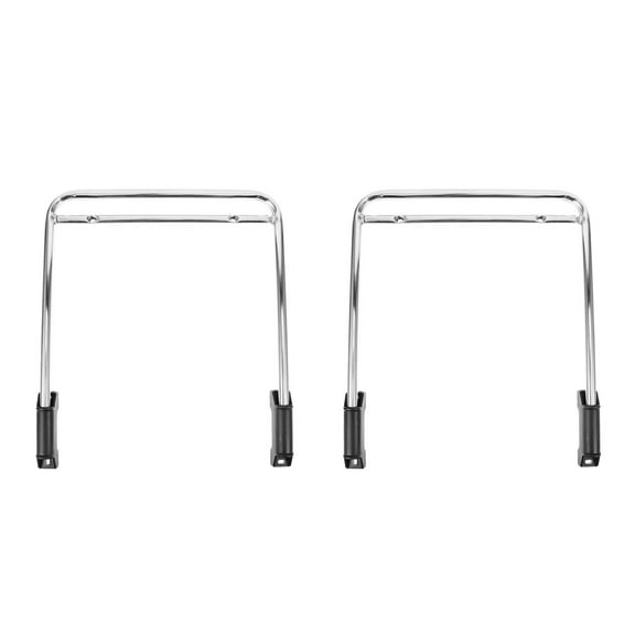 2 pcs  Stainless Steel Chair Foot-retractable Frame with Swivel Chair Accessory (Silver)