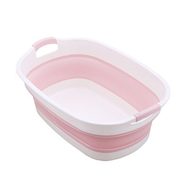 Hongchun Portable basin in a foldable design with drain plug, equipped with practical handles, has a capacity of approximately 30 l. Useful in the Bathroom, the Kitchen, the terrace, th