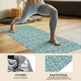 thumbnail image 4 of Light Blue Cartoon Narwhal Rainbow Pattern Hot Yoga Mat Towel Non Slip for Hot Yoga - Quick-Drying Yoga Mat Cover with 4 Corner Pockets with Travel Bag - Hot Yoga Towel Non Slip 70"x26", 4 of 6
