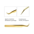 thumbnail image 2 of Pinzas Extensiones De Pestañas Xtellar Volumen N-04 Color Dorado, 2 of 5