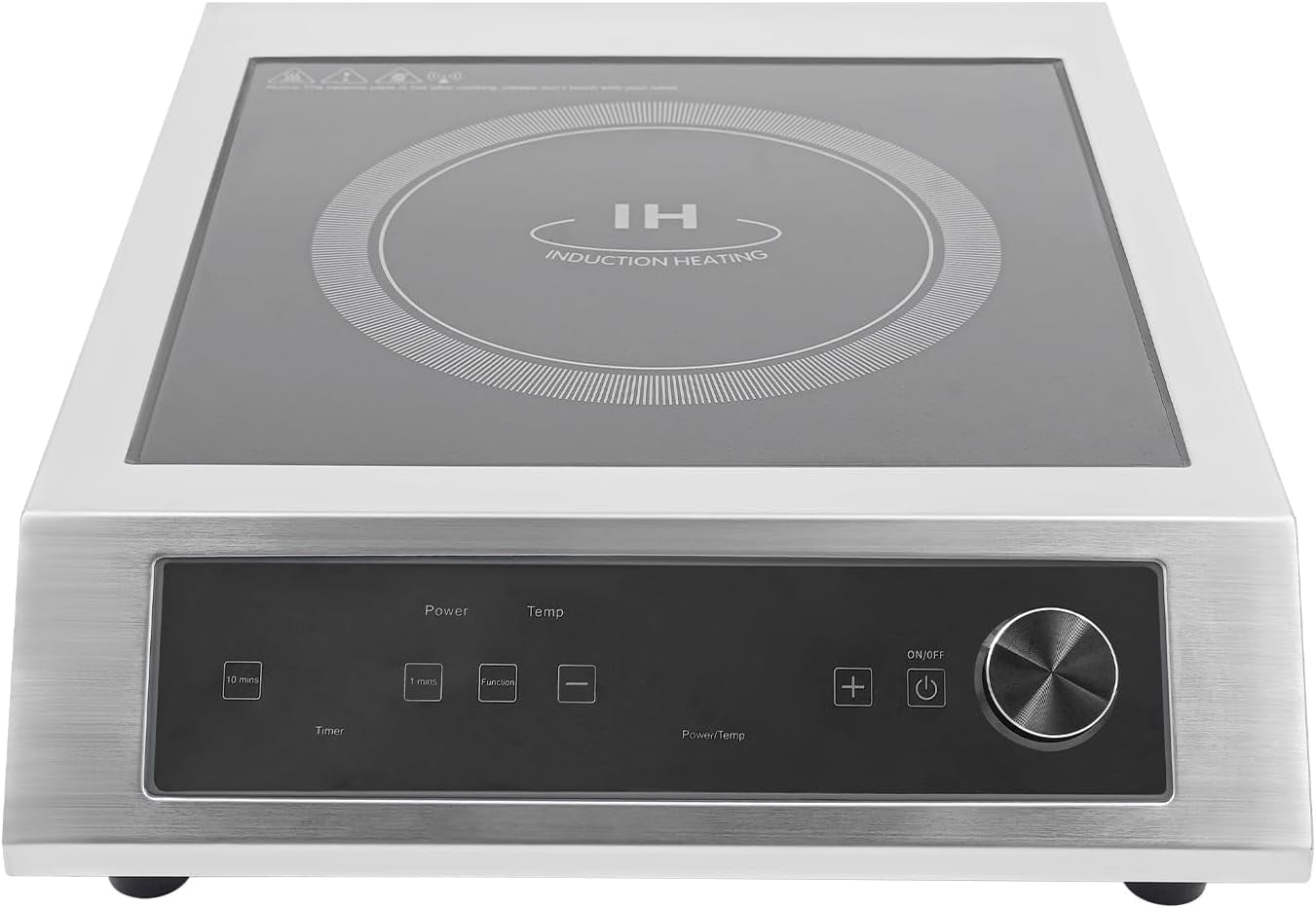 Commercial Induction Cooktop, 3500W Countertop Burner Electric Induction Stove with Leakage/Overload Protection, Portable Induction Cooker with Timer/Led Display for Cooking