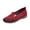 08#Red, variant on Women Hollow Knit Mom Slip On Shoes, Breathable Old Beijing Cloth Flats Soft Non Slip Low Sole