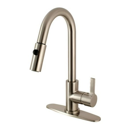 Gourmetier LS8788CTL Continental Kitchen Faucet with Pull-Down Sprayer, Satin Nickel