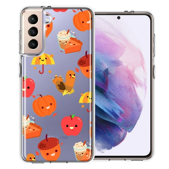 MUNDAZE For Samsung Galaxy S21 Thanksgiving Autumn Fall Design Double Layer Phone Case Cover