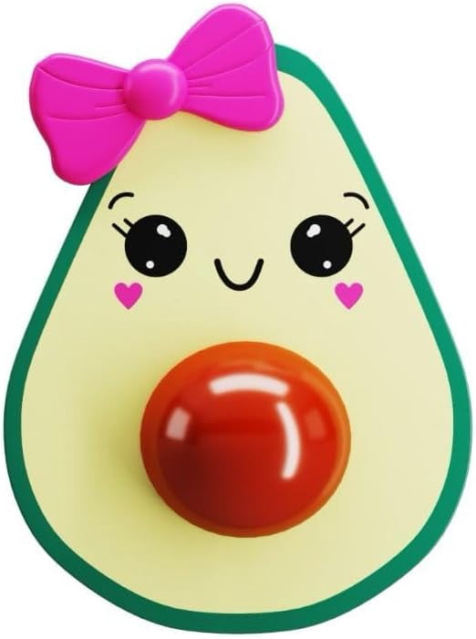 Squeezables Avocado Figure - Cute Kawaii Novelty Collectible with Reusable Zipper Pouch and Decoration, Series 4 Desk Accessory