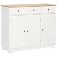 thumbnail image 1 of HOMCOM Buffet Moderne, Armoire Buffet avec Armoires de Rangement, Tiroirs et Tablettes Ajustables pour Salon, Blanc, 1 of 7