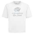 thumbnail image 2 of Men's Levelwear  White Columbus Blue Jackets Shadow Surge Luxe Signature Knit T-Shirt, 2 of 3