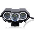 thumbnail image 3 of Greeniant 4 modos de luz de bicicleta 3xT6 LED faro delantero de bicicleta impermeable seguridad noche ciclismo lámpara antorcha linterna alimentación Ciclismo Greeniant OD0113-00, 3 of 6