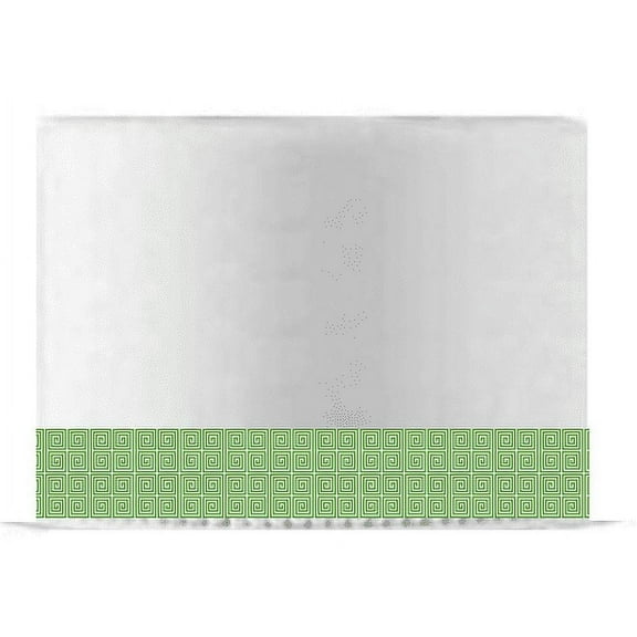 Green and White Spiral Edible Cake Decoration Ribbon -6 Slim Strips
