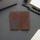thumbnail image 1 of unbranded Cartera De Viaje Slim Bifold Para En Cuero Café Con Amplios Espacios, 1 of 6