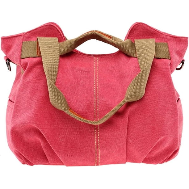 LHSHIDU Tote Handbag for Women Canvas Shoulder Purse Retro Large Capacity Handbags