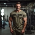 thumbnail image 2 of Gift Set for Men – American Workout Gym Shirt with Spartan Warrior Pendant, Mens Gym T-Shirt, Fitness Gift, Motivational Gym Wear, 2 of 6