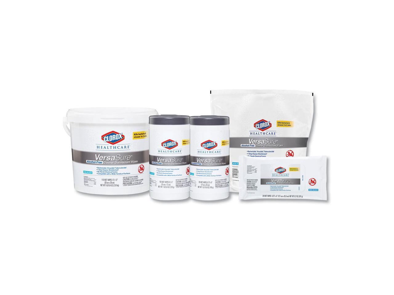 Clorox Healthcare VersaSure Disinfectant Wipes, Canister Of 85 Wipes