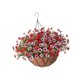 thumbnail image 5 of Flores artificiales colgantes en cestas decorativas para centros de mesa y macetas colgantes. Rojo Rosa, 5 of 9