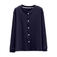 thumbnail image 6 of Cmfcve Knitted Fleece Cardigan for Women Button Up Sweaters Long Sleeve Fall Casual Cropped Cardigan Jackets Warm Outerwear Tops, 6 of 7