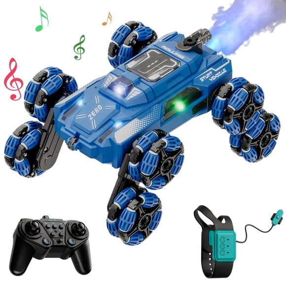 Cool 8 Wheel Gesture Control RC Stunt Car , Birthday Toys Gifts for 6 7 8-12 13 14 Year Old Boys , 2.4Ghz Hand controlled Remote Control Transform Drift Cars , Double