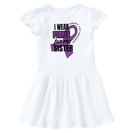 

Inktastic Chronic Pain I Wear Purple For My Sister Gift Baby Girl Dress