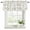 Green, variant on Pink Green Botanical Curtain Valances for Windows, Kitchen Valance Window Treatments Panel 2 Pack, Spring Watercolor Floral Leaf Plant Rod Pocket Short Curtains for Bathroom Bedroom 42 x 12 Inch