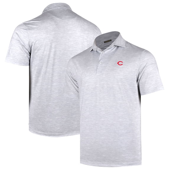 Men's Gray Cincinnati Reds Sublime Tri-Blend Polo