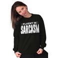 thumbnail image 4 of Fluent in Sarcasm Funny Attitude Unisex Plus Fleece Graphic Sweatshirt Brisco Brands 2X, 4 of 5
