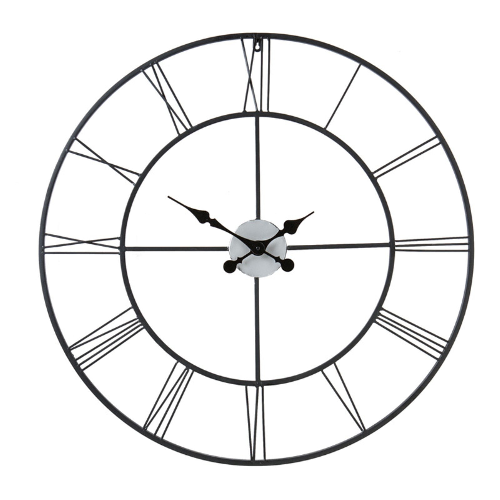 Download Large Decorative Roman Wall Clock Skeleton Frame See Through Antique Vintage | eBay