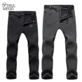 thumbnail image 4 of Pantalones cálidos de invierno para hombre, pantalones suaves de Trekking, impermeables, para acampar al aire libre y senderismo, pantalones de esquí a prueba de viento de lana para viajes, 4 of 5