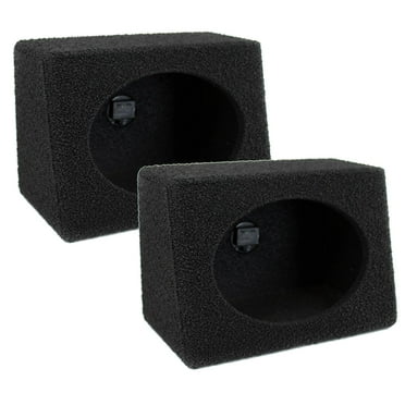 Q-POWER Q-Bomb QTW6X9 6x9" Car Wedge Speaker Boxes with Bedliner Spray Pair