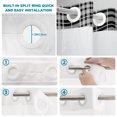 thumbnail image 5 of No Hook Shower Curtain, Buffalo Plaid Shower Curtains for Bathroom with See Through Top Window, Black White Gray Farmhouse Gingham Striped Waterproof & Washable Bath Curtain Extra Long 72"x84", 5 of 9