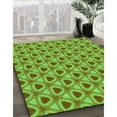 thumbnail image 2 of Ahgly Company Indoor Round Patterned Nebula Green Area Rugs, 5' Round, 2 of 6