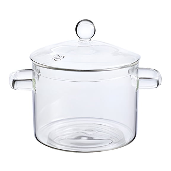 ACDANC Clear Glass Cooking Stovetop Pots Thicker And Heavier Glass Pot For Use On Open Flames And Gas Stovetops