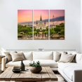 thumbnail image 3 of Elephant Stock New Orleans Cathedral Wall Art - Horizontal Multi Panel Canvas - Living Room Wall Decor - Religion And Spirituality Multi Panel - Orange And Purple Decor - 74" x 48", 3 of 8
