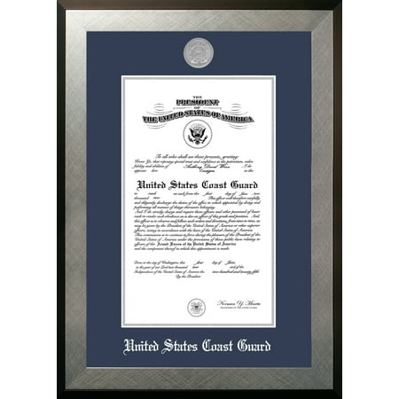 1934 Silver Certificate - Patriot Frame's Coast Guard 8x10 Certificate Honors Frame with Silver Medallion