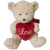 Medium Classic Bear with Heart Plush, Cream