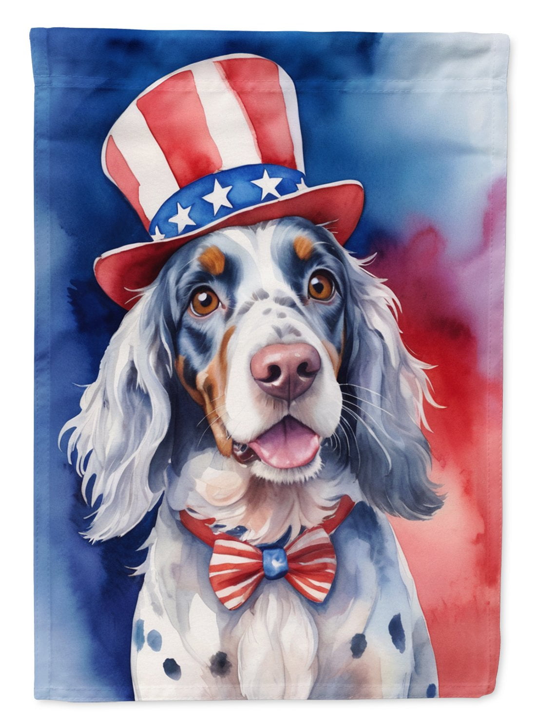 English Setter Patriotic Garden Flag 11.25 in x 15.5 in