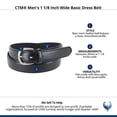 thumbnail image 5 of CTM  1 1/8 Inch Wide Basic Dress Belt (Men), 5 of 5