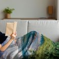 thumbnail image 3 of Mountain Soft Flannel Fleece Throw Blanket, Sunny Summer Morning on Lake Austrian Alps Crystal Mirroring Water Fairy Season, Cozy Plush for Indoor and Outdoor Use, 50" x 70", Multicolor, by Ambesonne, 3 of 5