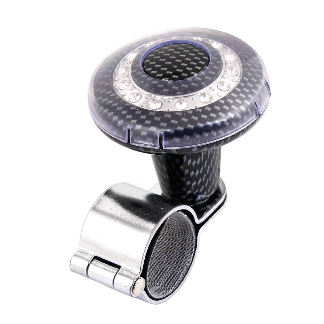 Auto Steering Wheel Knob Clamp Suicide Grip Black Silver Tone Walmart