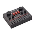 thumbnail image 1 of Generic V8S External Live Sound Card Mini Sound Mixer Board for Live Broadcasting Karaoke Singing Music Recording with 16 Funny Sound Effects BT Connection for Smartphone Laptop PC, 1 of 7