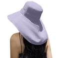 thumbnail image 4 of Purple Ladies Wide Brim Sun Hat With Neck Cover For Summer Outdoor Activities And Sun Protection Purple Color Free Size, 4 of 5