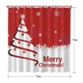 thumbnail image 5 of Merry Christmas Triangle Tree Shower Curtain,Washable Bath Curtain with Hooks Friendly Polyester Fabric Curtains for Halloween Thansgiving Christmas Hotel Dorm, 5 of 5