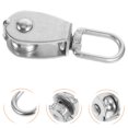 thumbnail image 4 of Shisuyan 10pcs Stainless Steel Pulley Wire Rope Pulley Greenhouse Diy Project Pulleys Groove Wheel Heavy Duty Lifting Pulley Heavy Duty Pulley Rope Pulley, 4 of 8