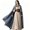 Grey, variant on L'VOW Unisex Medieval Hooded Cloak Long Renaissance Cape with Hood - Halloween Cosplay LARP Wizard Elf Costume