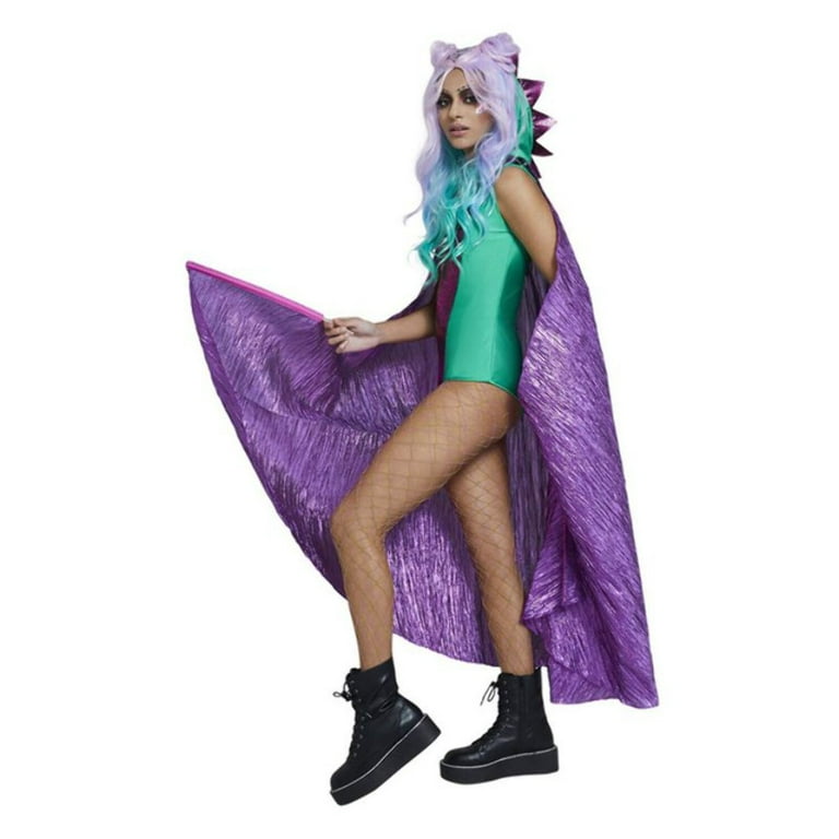 Fever Dragon Costume Green Adult Hooded Cape Jumpsuit Fever Dragon Costume Green Adult Hooded Cape Jumpsuit