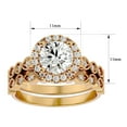 thumbnail image 5 of SuperJeweler 2 Carat Halo Diamond Bridal Set In 14 Karat Yellow Gold For Women, 5 of 6