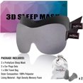 thumbnail image 4 of 3d Sleep Mask 2 Pack,eye Mask For Sleeping 3d Contoured Sleeping Mask Blackout Out Light - Blindfold Airplane With Ear Plugs, Night Masks With Travel, 4 of 4