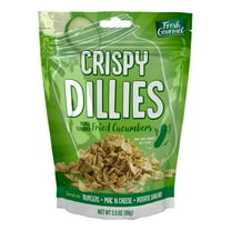 Fresh Gourmet Crispy Dillies Pickle Flavored Fried Cucumbers | Low Carb | Crunchy Snack and Sandwich Topper, 3.5 Ounce (6 Pack)