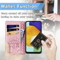 thumbnail image 6 of Allytechgroup Flip Wallet Case [Cat & Dog Cute Embossed Pattern] for Samsung Galaxy A54 5G with Card Slots Cash Holder, Magnetic Clasp Shockproof Kickstand Cover with Hand Strap, Pink, 6 of 8