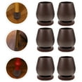 thumbnail image 3 of FELTECHELECTR 8pcs Coffee TPE Chair Leg Covers for Men Quick to Install Fits All Chairs, 3 of 8