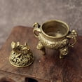 thumbnail image 4 of Flmtop Lotus Pattern Incense Holder Alleviate Anxiety Brass Delicate Craft Stick Incense Burner for Decorating, 4 of 8