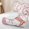 thumbnail image 4 of jejeloiu Pink Cowgirl Boot Bow Twin Quilt Set Kids,Cute Western Print Twin Coverlet Set,2 Pieces, 4 of 7